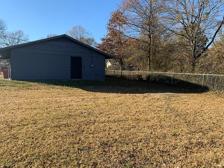 Large fenced yard