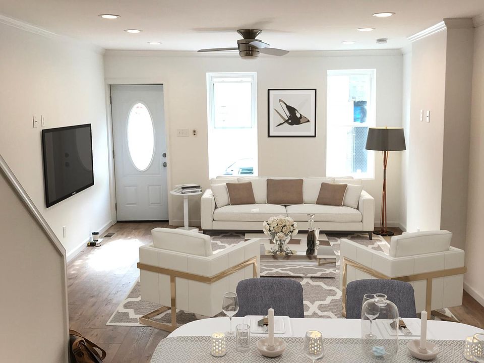 large living and dining area