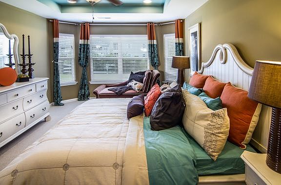 Large Master Bedroom with Bay Window in Ranch Style home