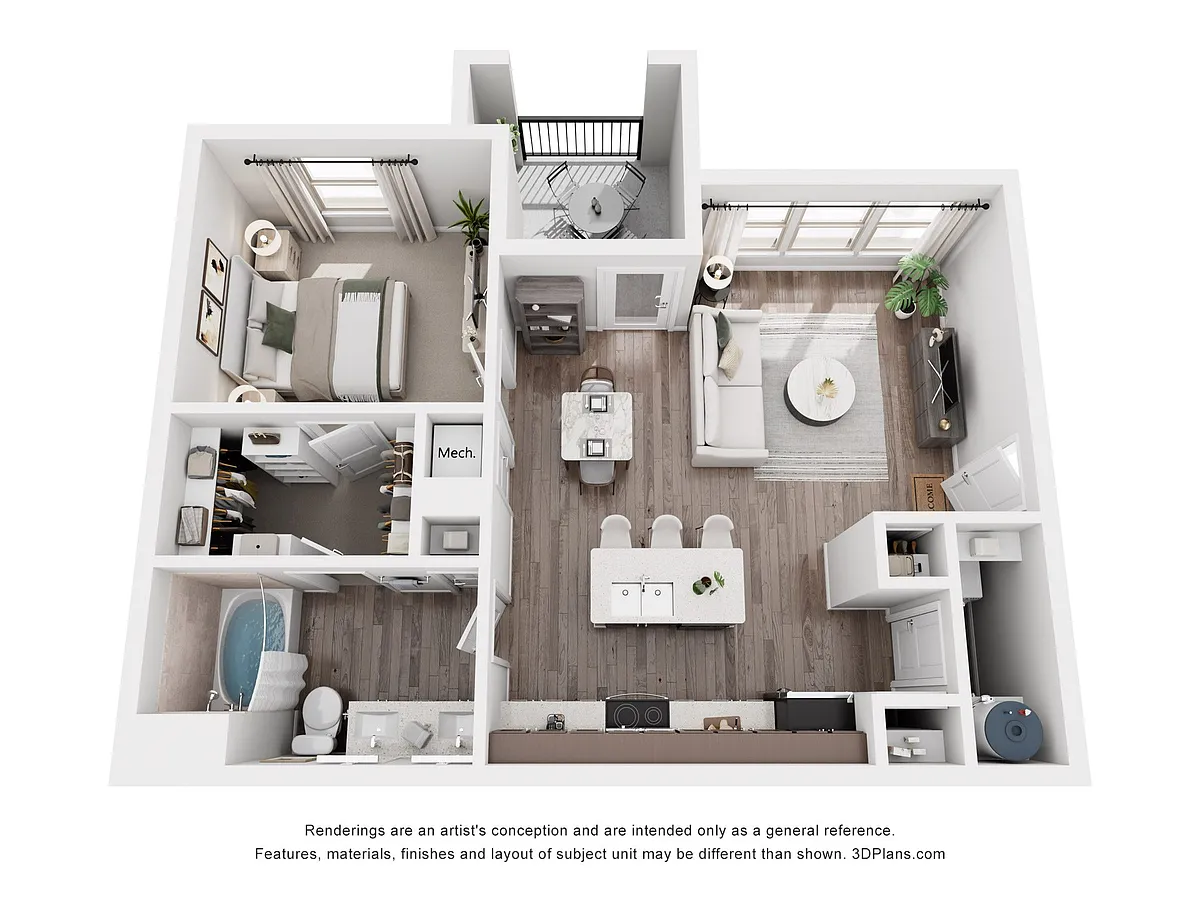 Floor plan A5 - 1 Bedroom