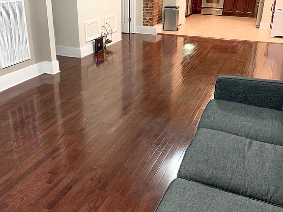 View from front door into flexible living room/dining space