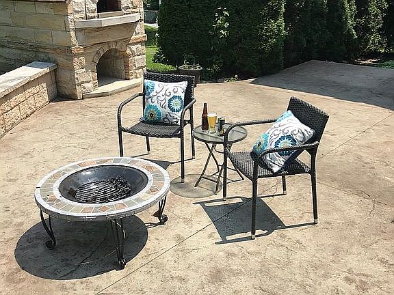 Stamped concrete patio 