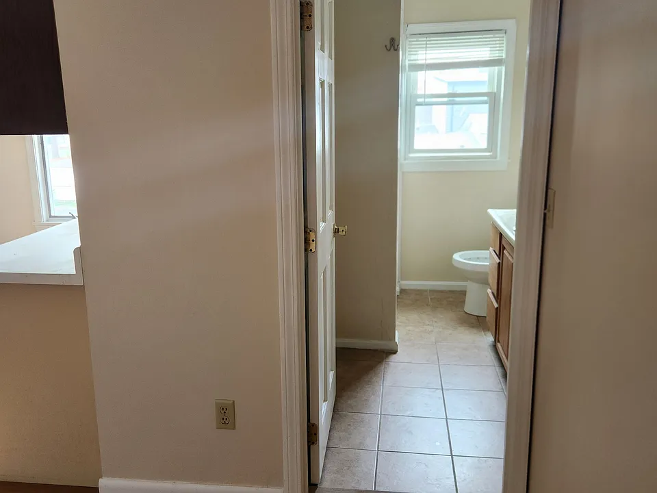 Kitchen to bathroom view