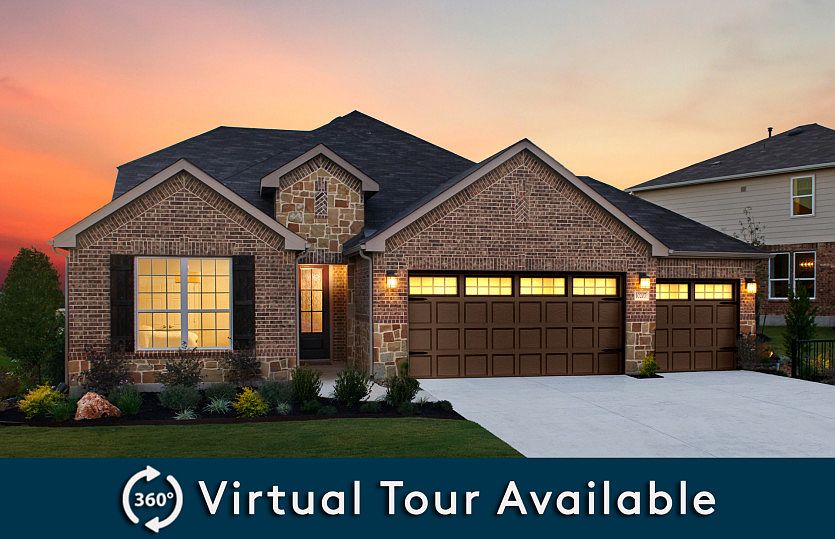 The Mooreville, a two-story new construction home with 3-car garage, shown with Home Exterior B