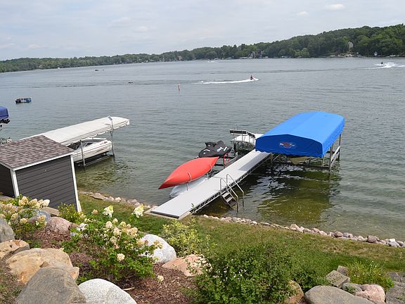 Dock and lake side shed.