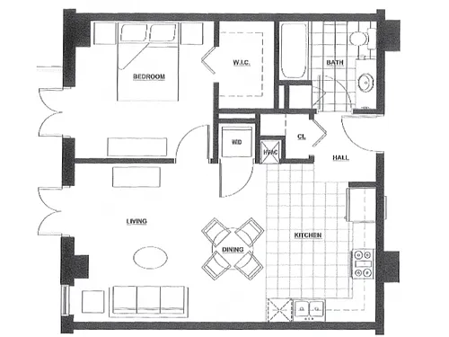 Floor plan 1 Bedroom