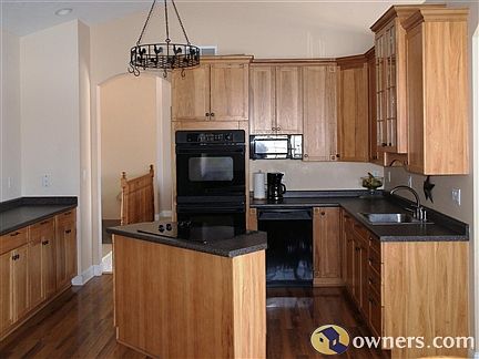 Kitchen with custom hickory cabinets