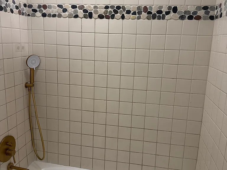 Tub with rainfall and handheld shower