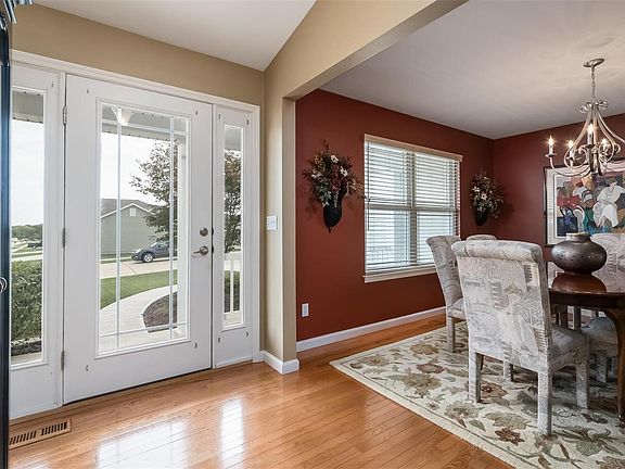 Formal dining room right off of entry way