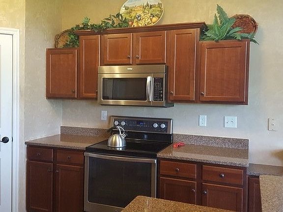 Kitchen range built in microwave
