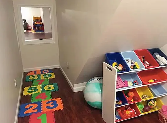 Play space under the stairs