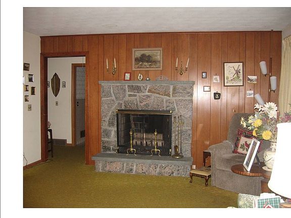 Living room with fireplace