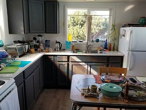 Kitchen facing West to Ocean