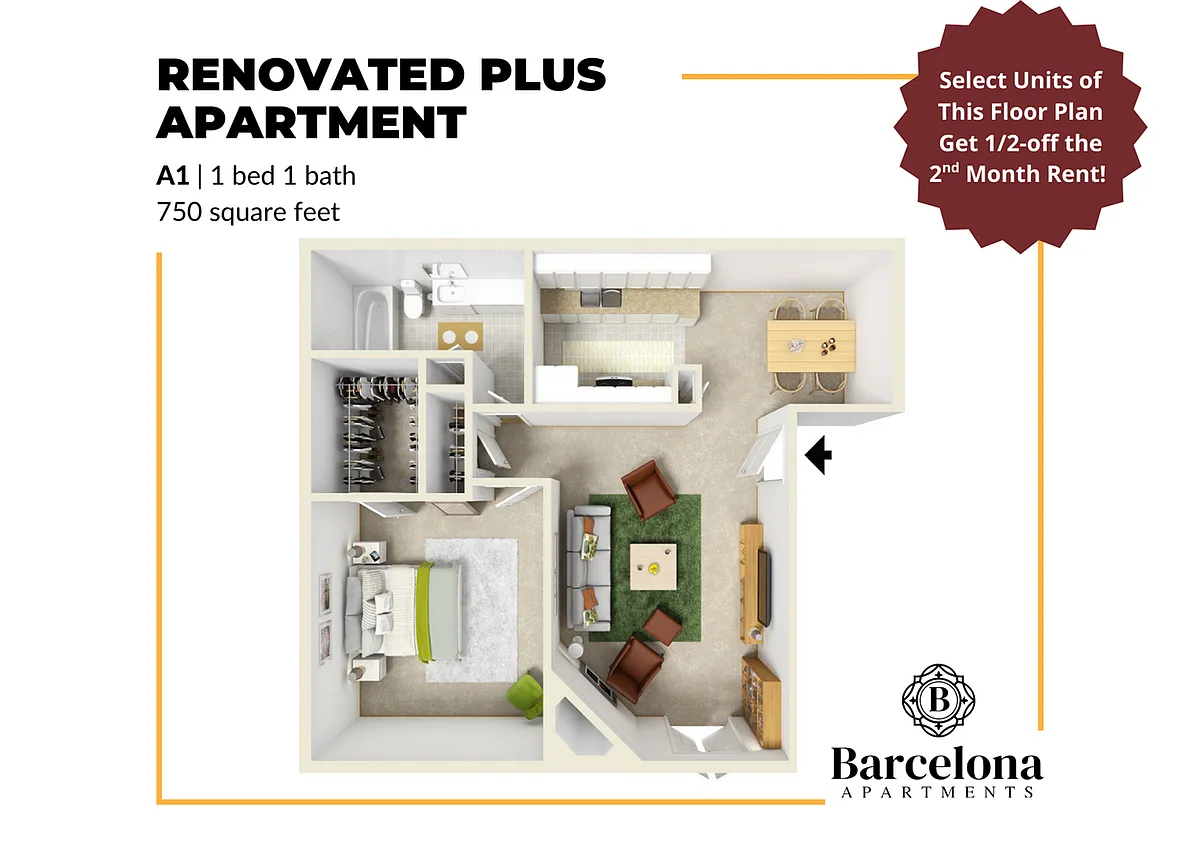 Floor plan A1 Renovated Plus