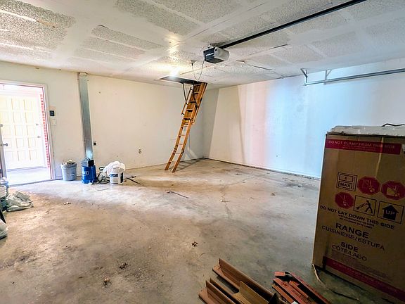 Inside view of 2 car garage