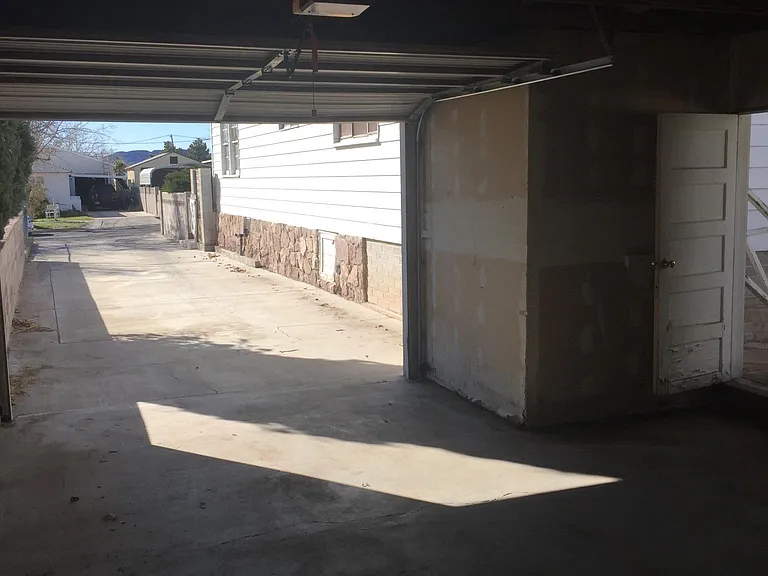 Inside Garage looking out towards driveway
