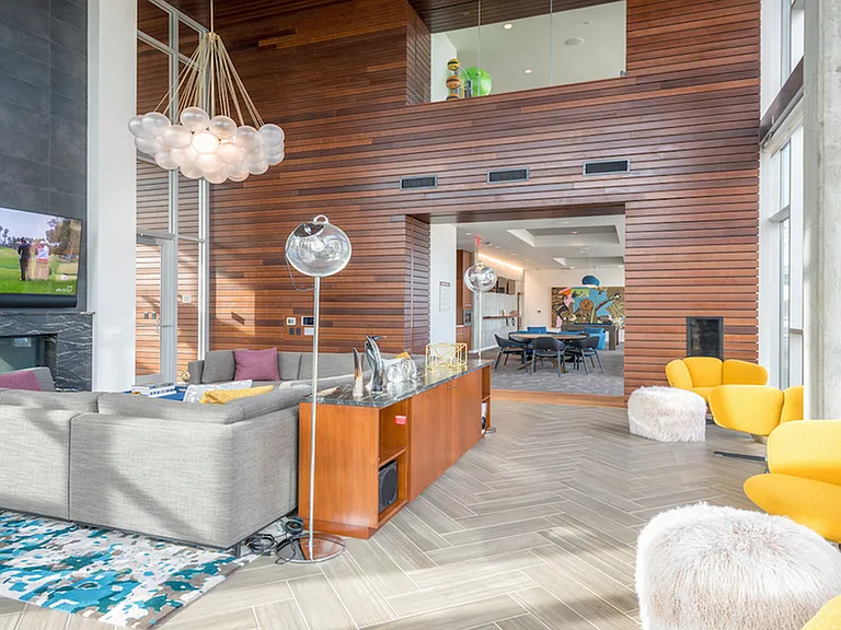 Large, open resident space with varying social seating options