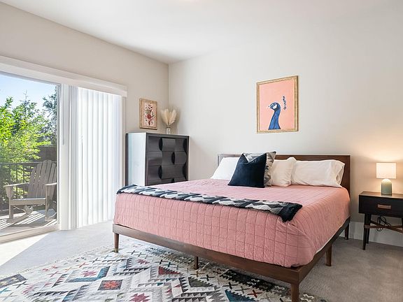Downstairs bedroom. King Novaform mattress, side table and full size dresser. Standard closet.