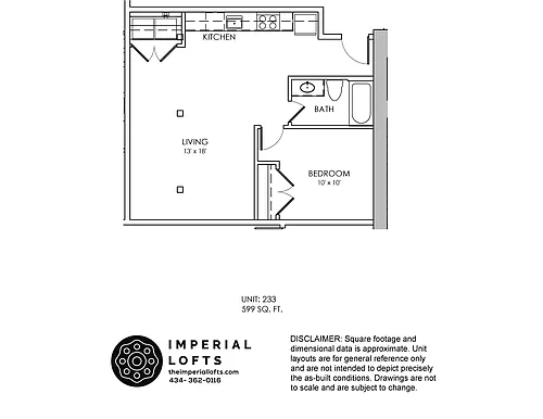 Floor plan One Bedroom 233