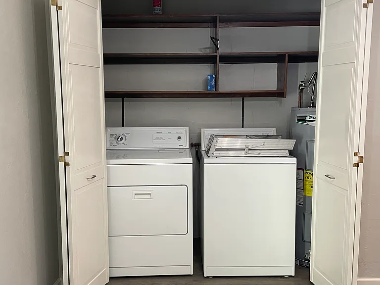 Washer/dryer off dining room