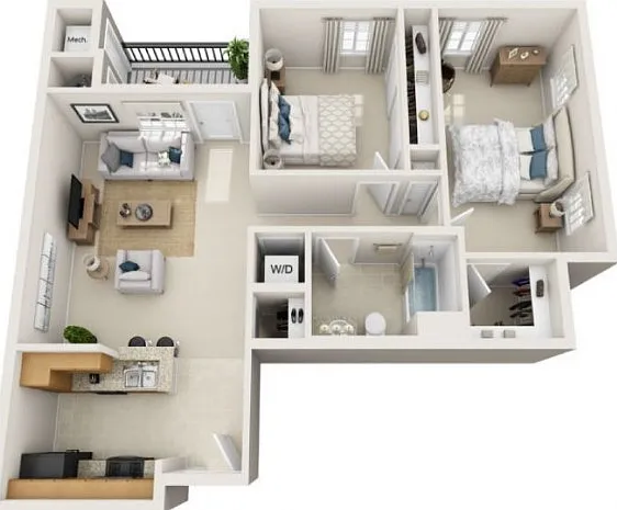 Floor plans are artist's rendering. All dimensions are approximate. Actual product and specifications may vary in dimension or detail. Not all features are available in every apartment. Prices and availability are subject to change. Floor plans are artist