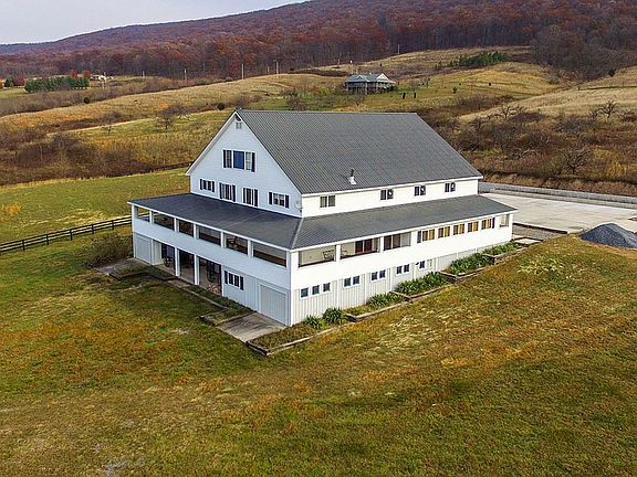 Aerial view of hangar