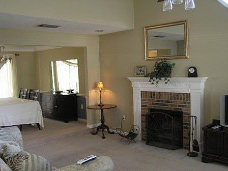 Brick, Wood Burning Fireplace