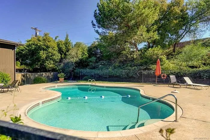 Pool (which has been recently upgraded since photo was taken). Cabanas and bathrooms exist at pool (not shown).