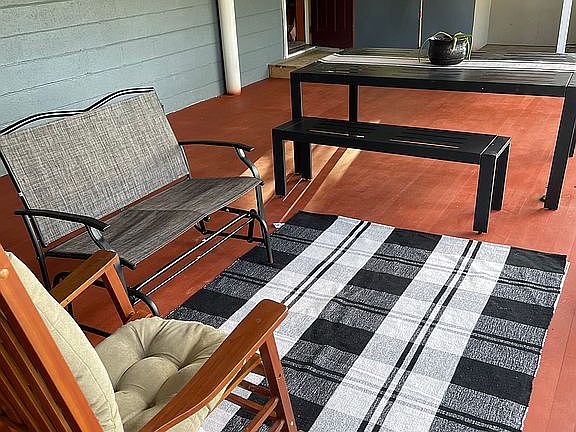 Back porch above car port 