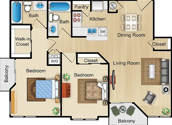 Plan J Floorplan Diagram