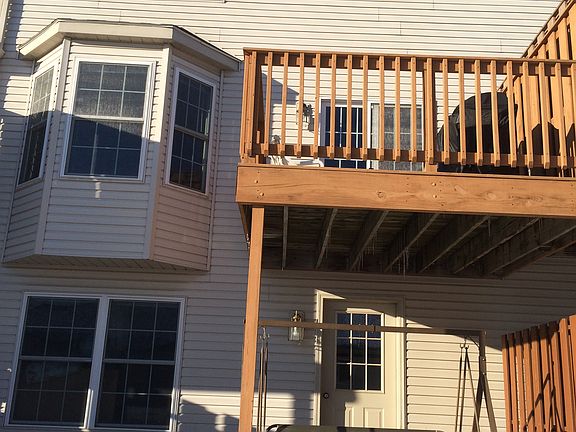 Exposed basement and deck