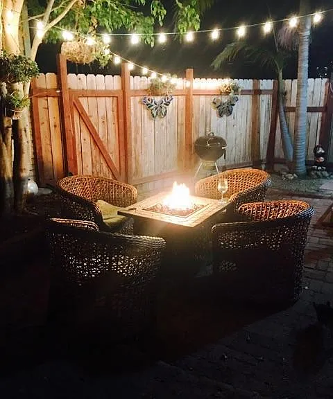 spacious enclosed back yard