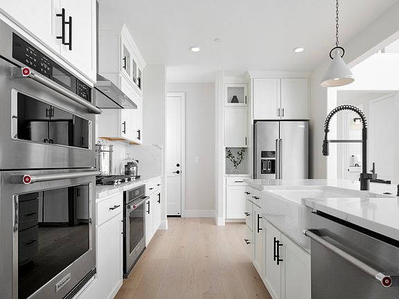 Gorgeous kitchen with decorative lighting