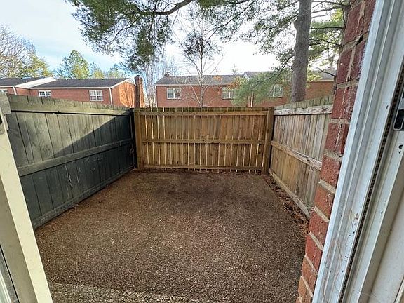Fenced patio area