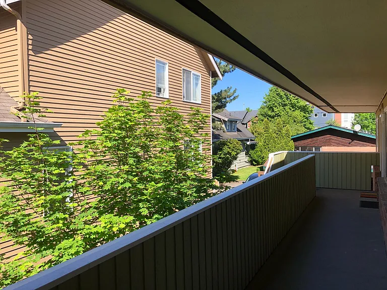 Outside front door - walkway to West