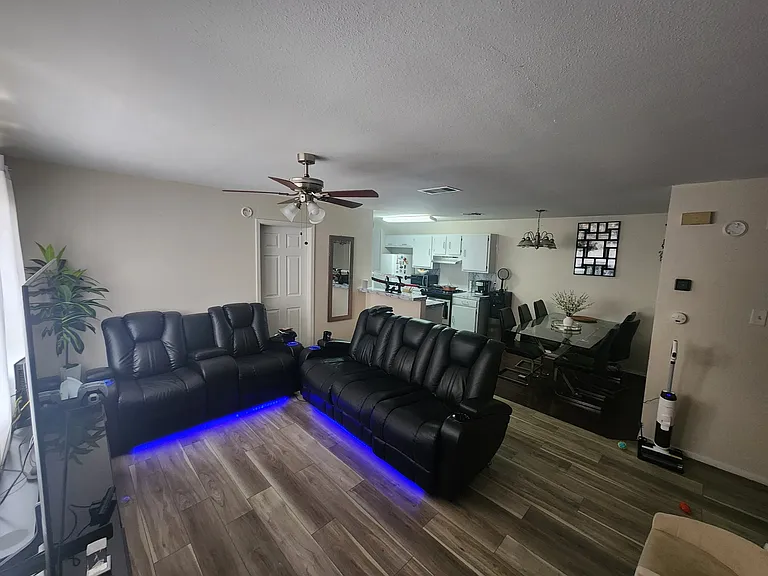Living area with furniture
