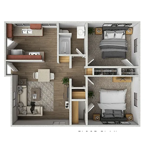 Floor plan Two-Bedroom