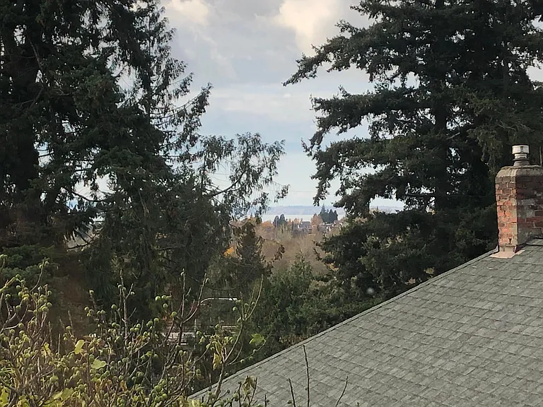 Bellingham Bay and the Fairhaven area from the upstairs window.