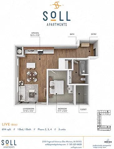 Floor plan A6 - Live