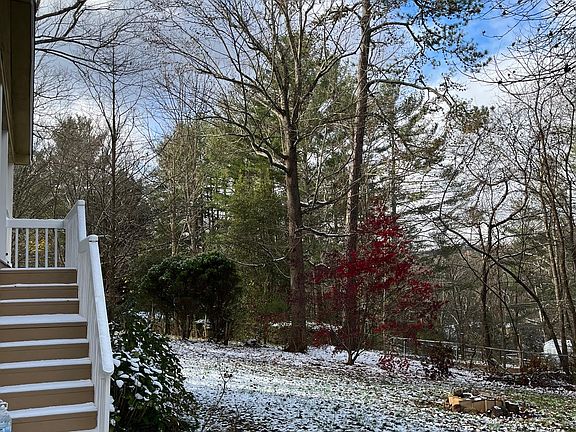 Front yard with stairs leading to porch
