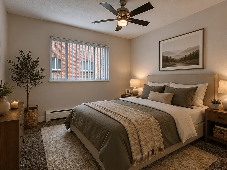 Bedroom at Off Broadway Flats