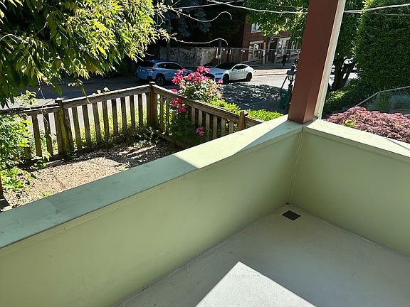 Small patio off the front door.