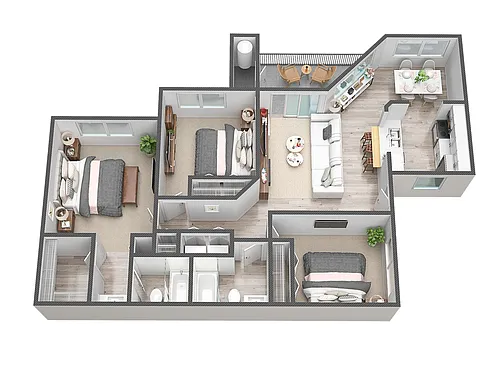 Floor plan C1R (Renovated)