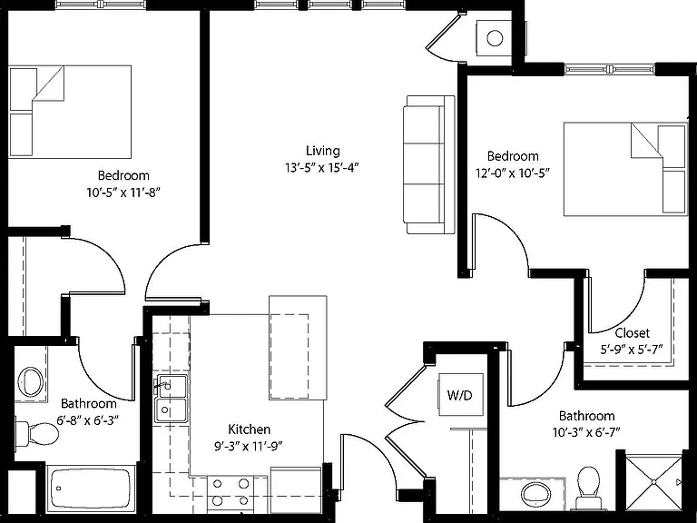 Floor plan may vary by unit.