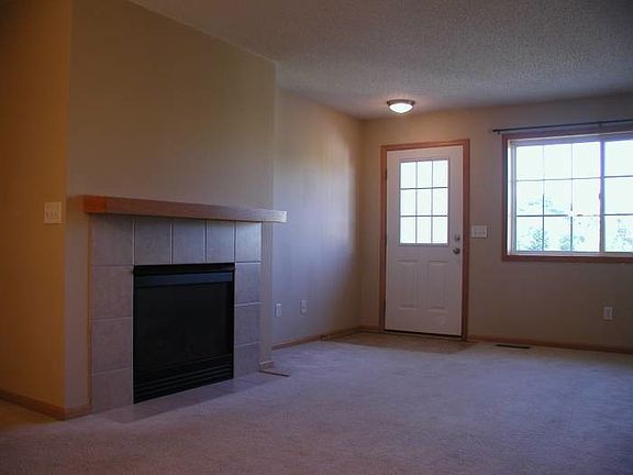 Living room with fireplac