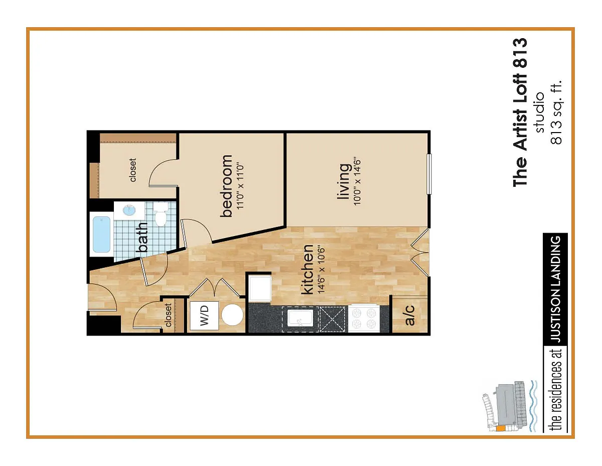 Floor plan The Artist Loft- Large