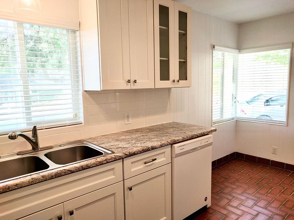 Kitchen looking into dining area
