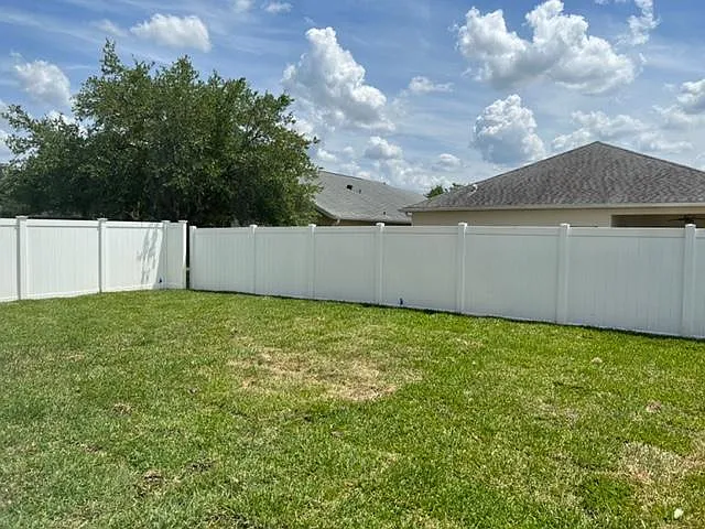 Fully fenced backyard