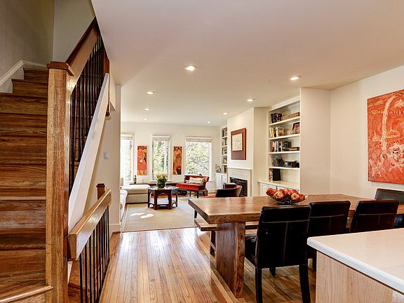 Dining area open to living room