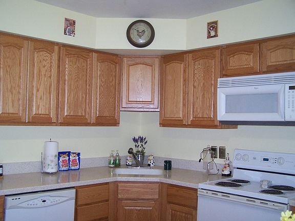 Kitchen new cabinets corian counters
